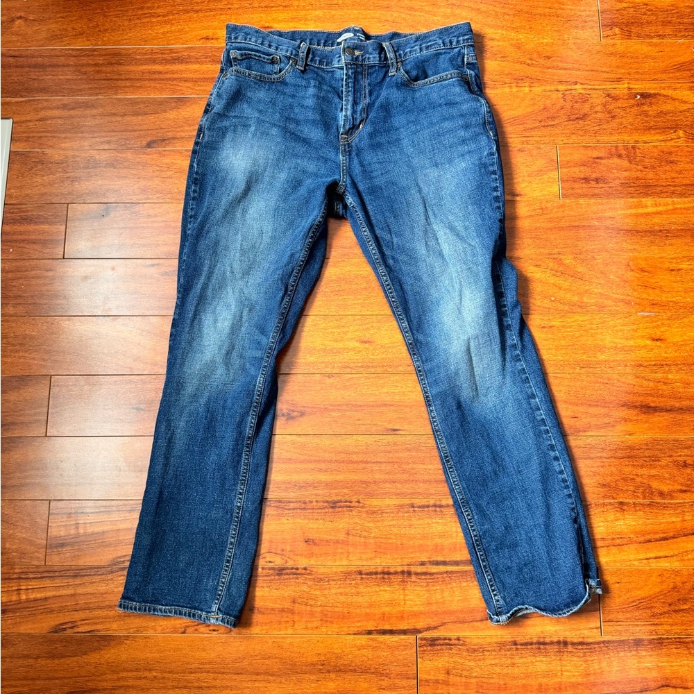 Menβs Blue Old Navy Straight Leg Built in Flex Jeans